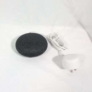 Google Home Mini Smart Speaker H0A 1st Gen w/ Power Adapter - Charcoal